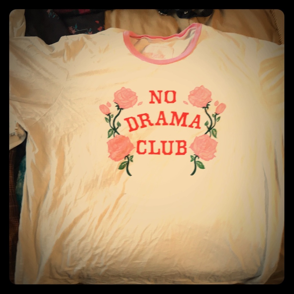 A light weight graphic shirt , cream and pink